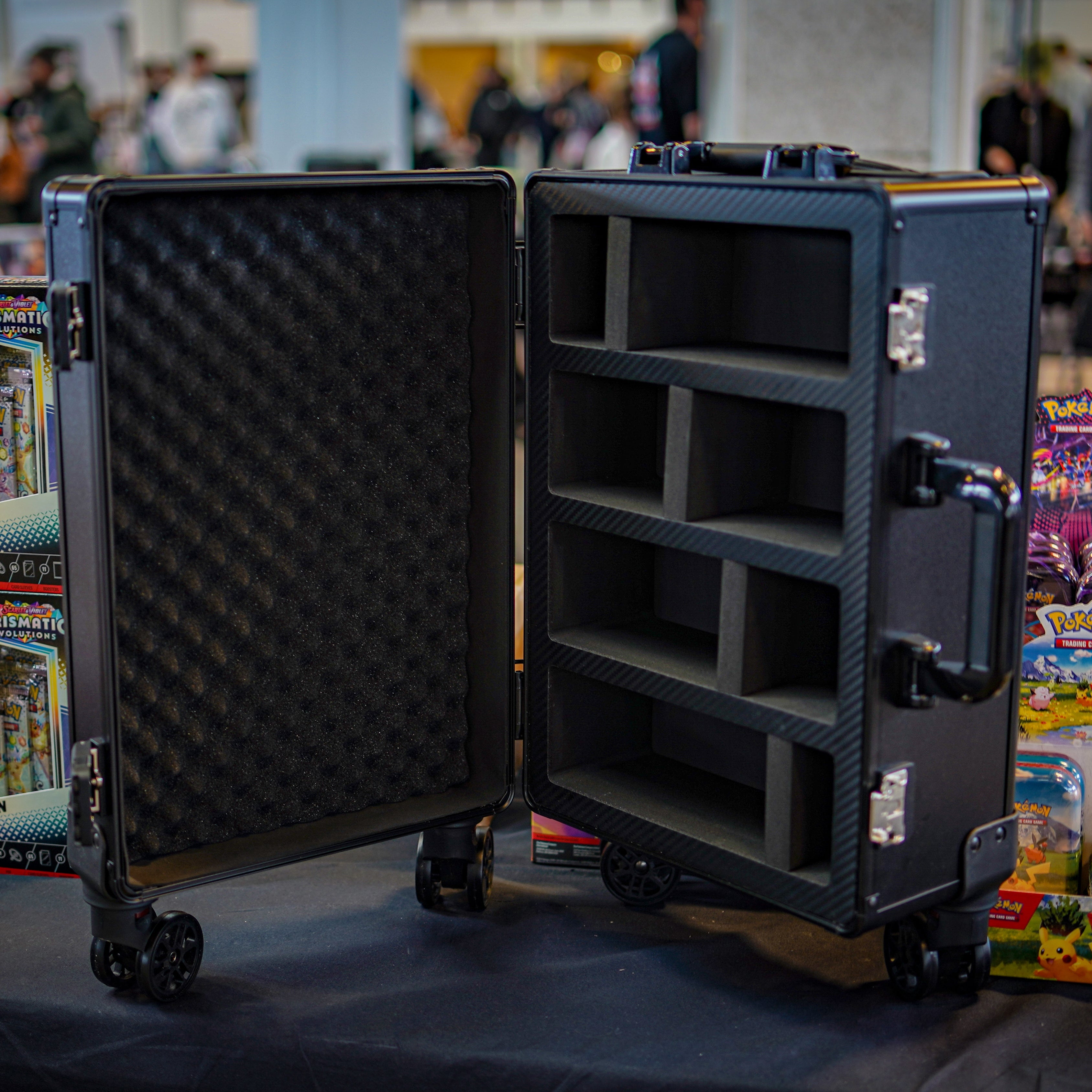 M1nt TCG Carry-On Case open showing card storage compartments